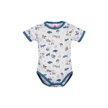 Body Cu Manecute Scurte Colectia Dogs, Capse, Animale, Bumbac, Baieti, Multicolor, Multicolor, 9 luni Body Cu Manecute Scurte Colectia Dogs, Capse, Animale, Bumbac, Baieti, Multicolor, Multicolor, 9 luni