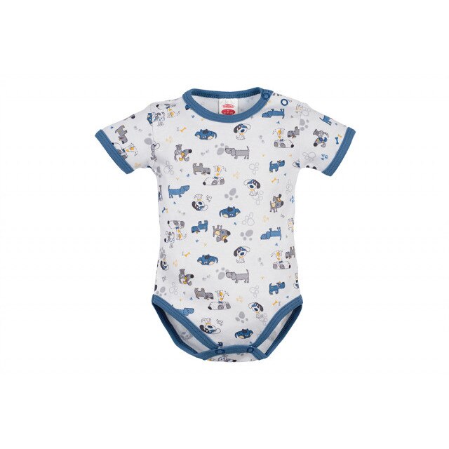 Body Cu Manecute Scurte Colectia Dogs, Capse, Animale, Bumbac, Baieti, Multicolor, Multicolor, 6 luni