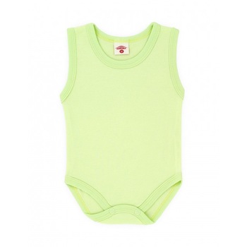 Body Maiou Vernil - Haine Bebe, Capse, Uni, Bumbac, Fete, Vernil, Verde, 3 luni Body Maiou Vernil - Haine Bebe, Capse, Uni, Bumbac, Fete, Vernil, Verde, 3 luni