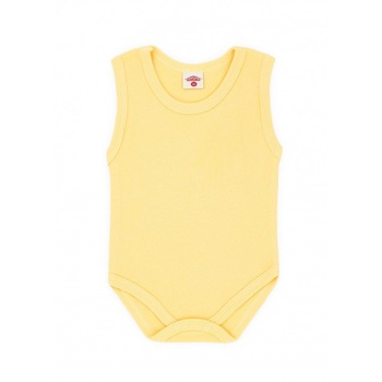 Body Maiou Galben - Haine Bebe, Capse, Uni, Bumbac, Fete, Galben, Galben, 3 luni Body Maiou Galben - Haine Bebe, Capse, Uni, Bumbac, Fete, Galben, Galben, 3 luni