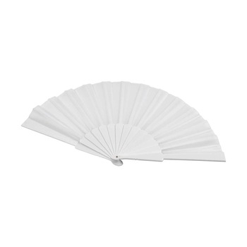 Evantai alb, cu maner din plastic, pliabil, impachetat in cutie Evantai alb, cu maner din plastic, pliabil, impachetat in cutie
