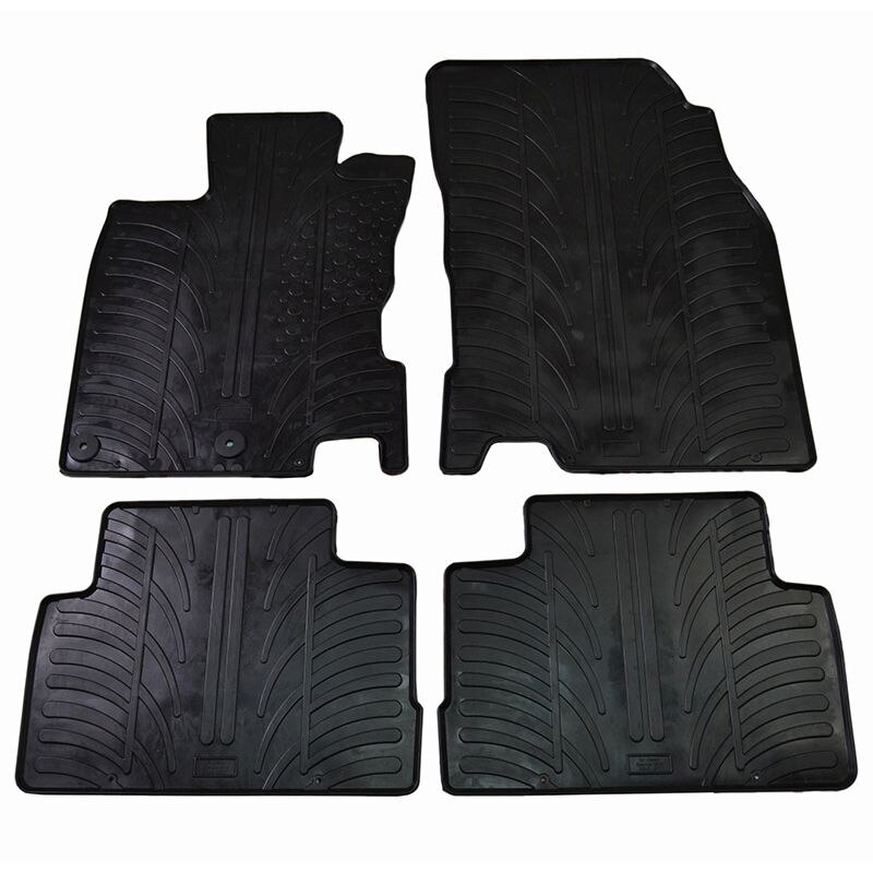 Set covorase Gledring Slovenia, cauciuc, pentru Nissan Qashqai 2014- 4x2 si 4x4, cutie manuala sau automatica, negru, 4 buc