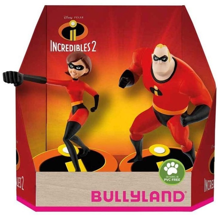 Incredibles 2 Господин Феноменален и Еластина, Фигурки Bullyland