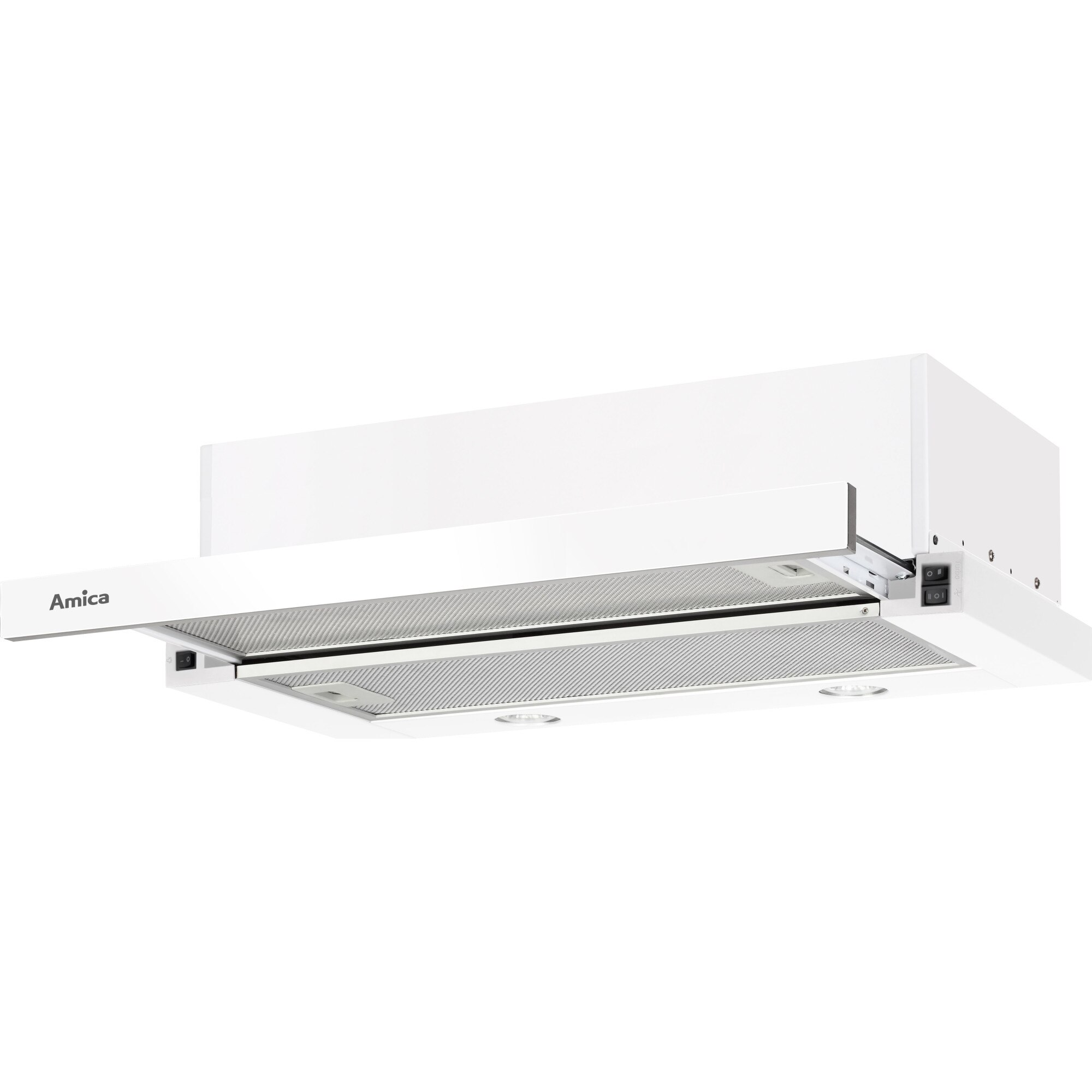 Hota incorporabila telescopica Amica OTP6243WG, putere absorbtie 334 mc/h 59.8 cm, 1 motor, Alb
