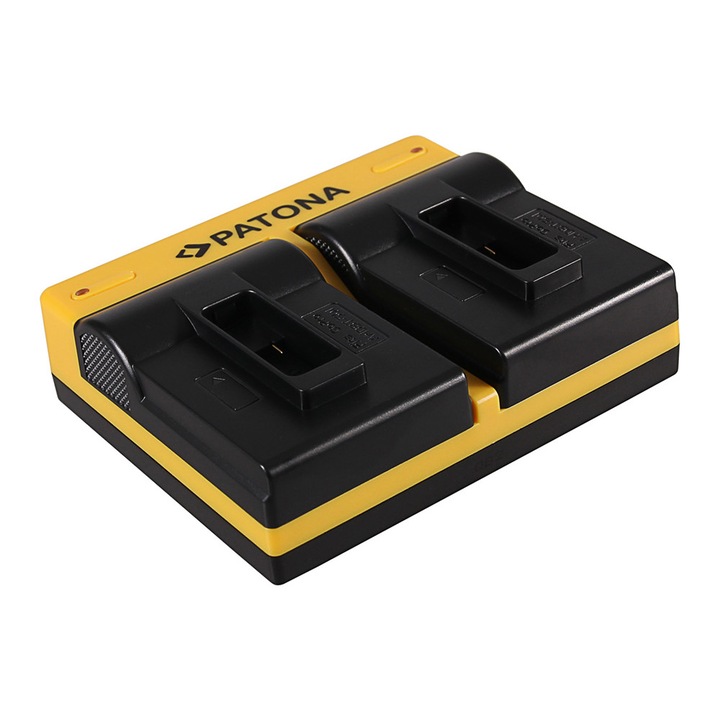 Incarcator PATONA DUAL USB placute pentru acumulator GoPro Hero 8 AHDBT-801 Hero 7 AHDBT-701 Hero 6 Hero 5 AHDBT-501