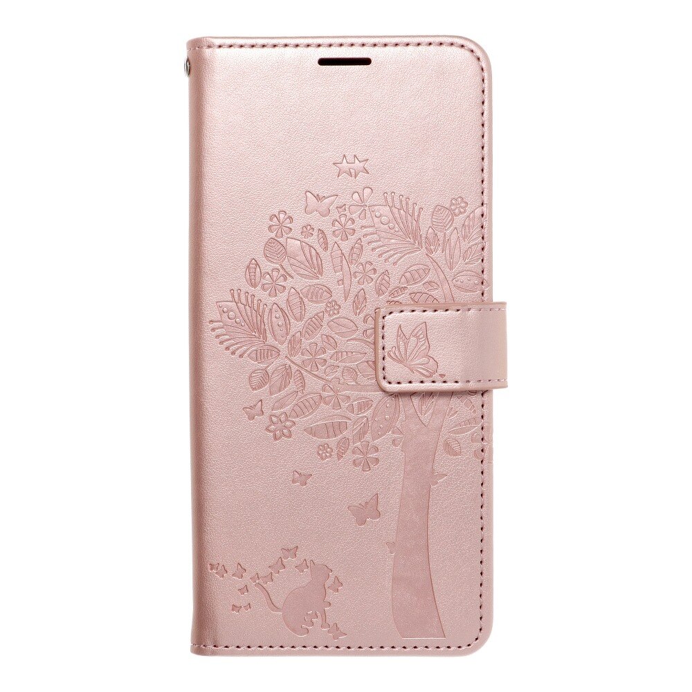 Husa pentru Samsung Galaxy A02s flip case tree rose gold