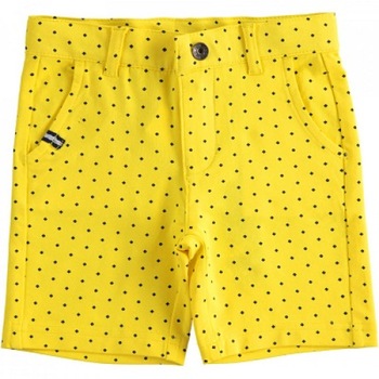 Pantaloni baieti Ido scurti galben cu picouri Pantaloni baieti Ido scurti galben cu picouri