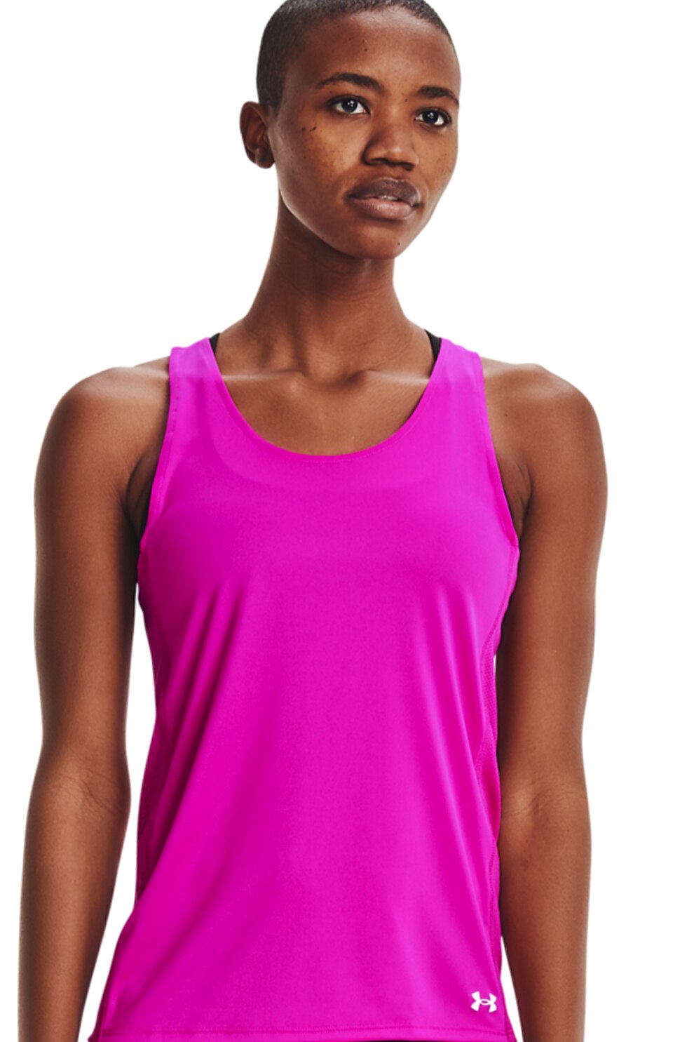 Under Armour, Top elastic cu decupaj pe spate pentru alergare Fly-By, Purpuriu, XL