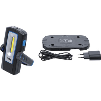 Lampa de lucru LED COB cu magnet si carlig, rabatabila, cu functie de incarcare wireless, BGS 85331 Lampa de lucru LED COB cu magnet si carlig, rabatabila, cu functie de incarcare wireless, BGS 85331