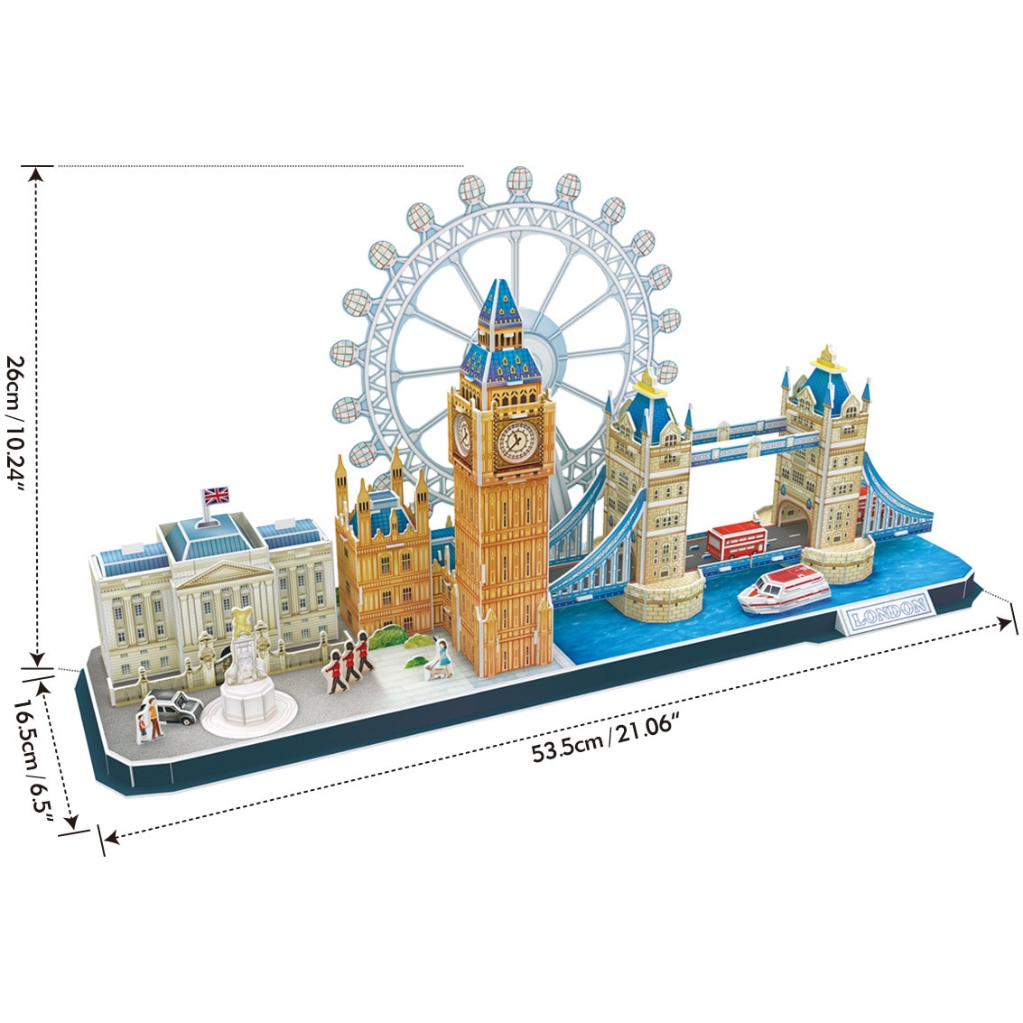 Puzzle 3D Cubic Fun - City Line, Londra, 107 piese - eMAG.ro
