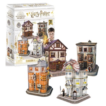Puzzle 3D Cubic Fun - Harry Potter 4 in 1, Aleea Diagon, 273 piese Puzzle 3D Cubic Fun - Harry Potter 4 in 1, Aleea Diagon, 273 piese
