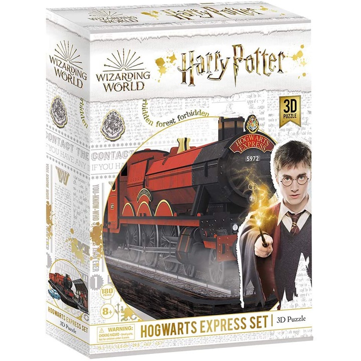 Пъзел 3D Cubic Fun - Harry Potter, Hogwarts Express, 180 части