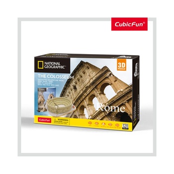 Puzzle 3D Cubic Fun - National Geographic, Colosseum, 131 piese Puzzle 3D Cubic Fun - National Geographic, Colosseum, 131 piese