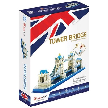 Puzzle 3D Cubic Fun - Tower Bridge, 52 piese Puzzle 3D Cubic Fun - Tower Bridge, 52 piese