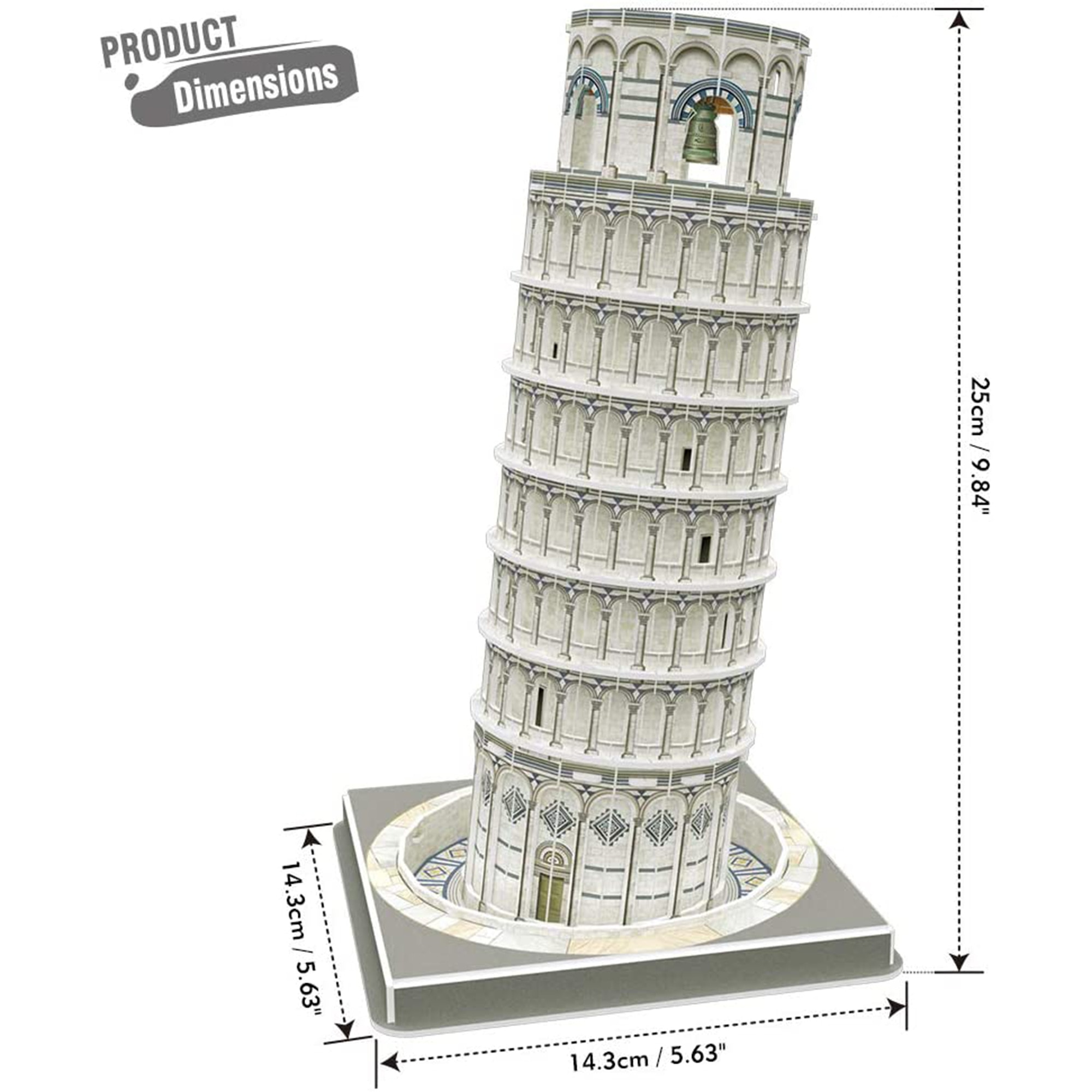 Puzzle 3D Cubic Fun - Turnul din Pisa, 27 piese - eMAG.ro