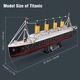 Пъзел 3D Cubic Fun LED - Titanic, 266 части