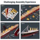 Пъзел 3D Cubic Fun LED - Titanic, 266 части