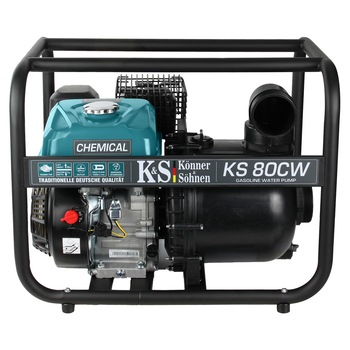 Motopompa pe benzina KÖNNER & SÖHNEN KS 80CW, putere 7 cp, performanta max 1000 l/min, inaltime maxima refulare 26 m, adancime maxima de absorbtie 7 m Motopompa pe benzina KÖNNER & SÖHNEN KS 80CW, putere 7 cp, performanta max 1000 l/min, inaltime maxima refulare 26 m, adancime maxima de absorbtie 7 m