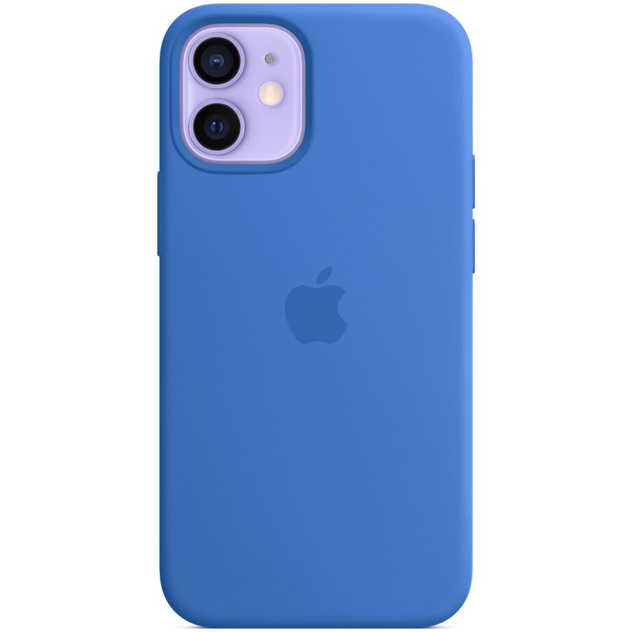 Husa de protectie Apple Silicone Case MagSafe pentru IPhone 12 mini, Capri Blue