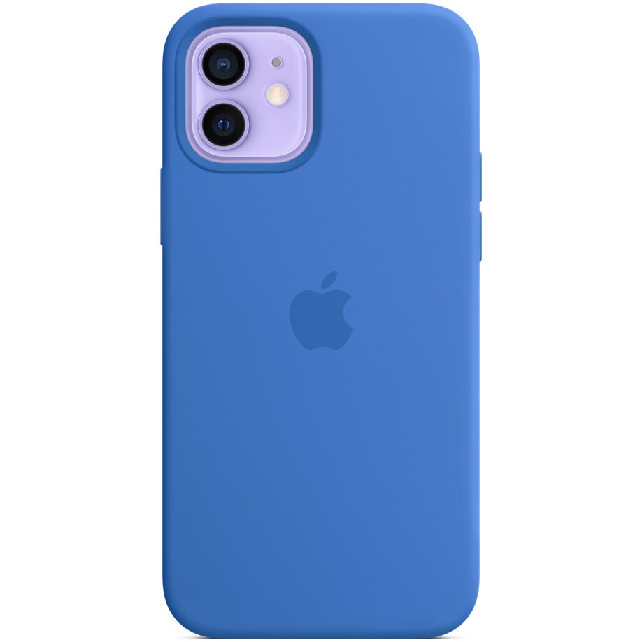 Husa de protectie Apple Silicone Case MagSafe pentru Iphone 12/12 Pro, Capri Blue