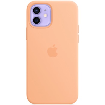 Husa de protectie Apple Silicone Case MagSafe pentru Iphone 12/12 Pro, Cantaloupe
