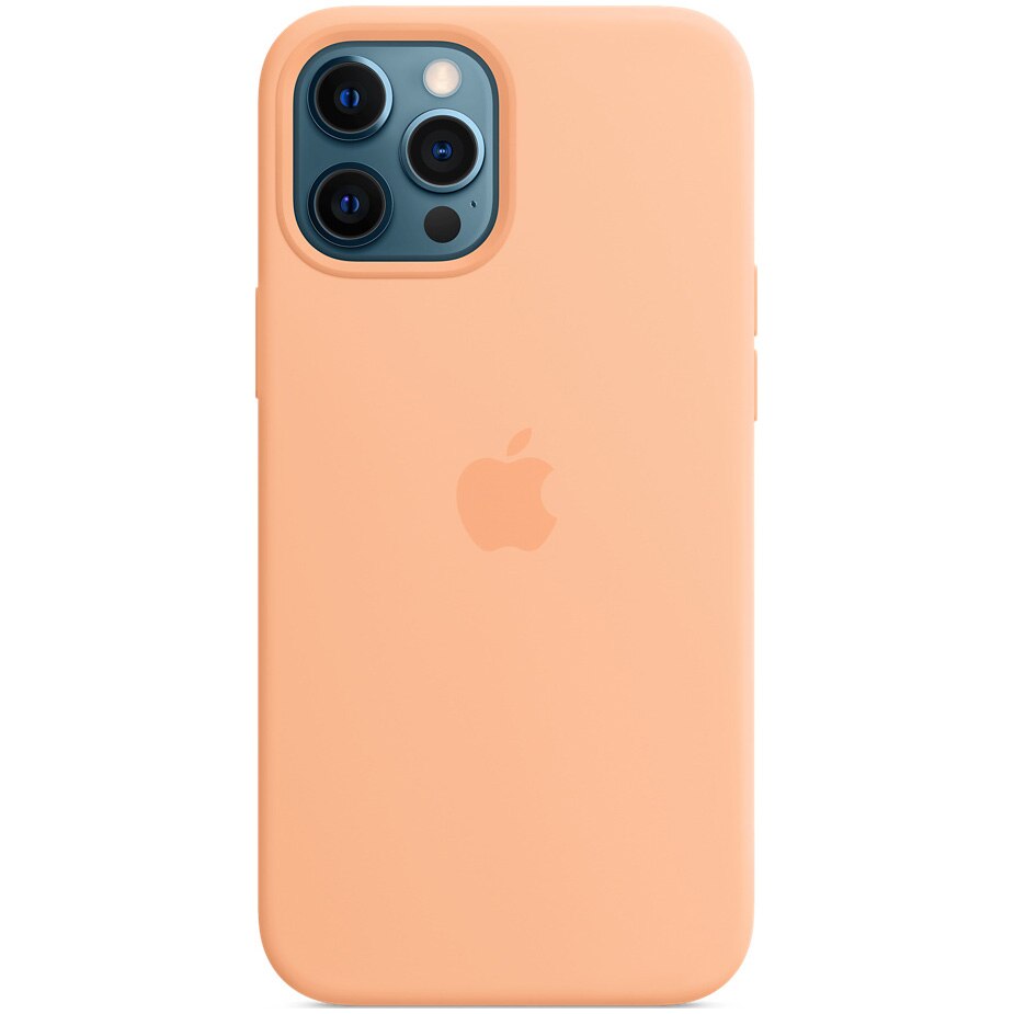 Husa de protectie Apple Silicone Case MagSafe pentru Iphone 12 Pro Max, Cantaloupe