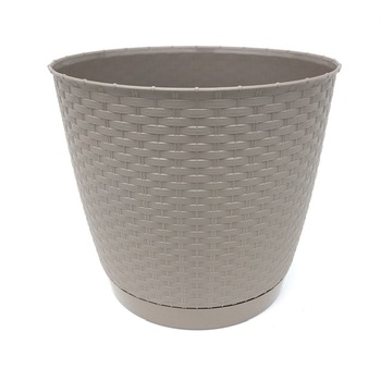 Ghiveci plastic - Ratolla Round Mocca - inaltime de 26 cm Ghiveci plastic - Ratolla Round Mocca - inaltime de 26 cm
