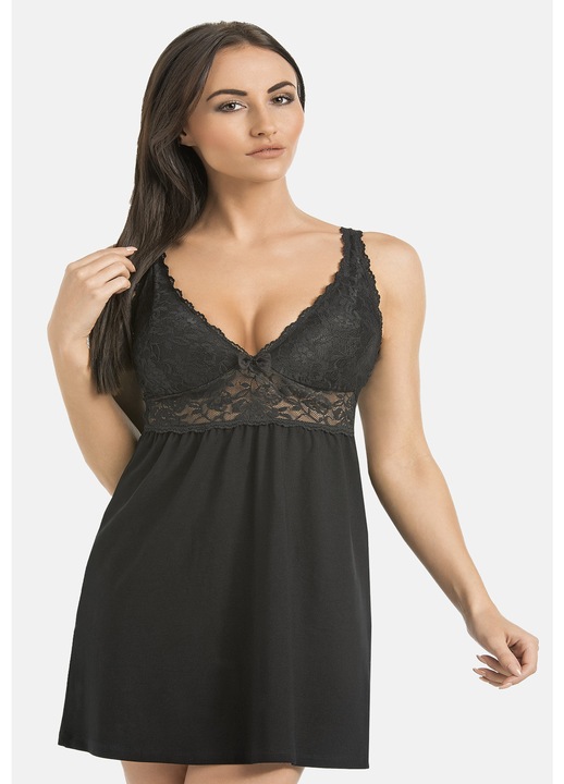 Rochie de noapte Gloria Plus pentru sanii mari, Teyli, Negru, L