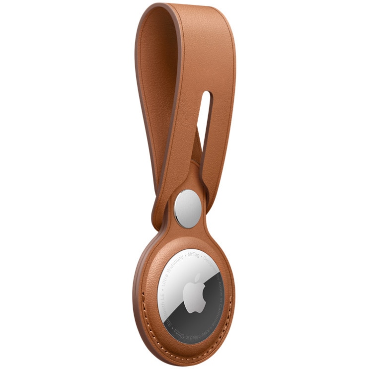 AirTag Apple Leather Loop, Saddle Brown - EMAG.ro