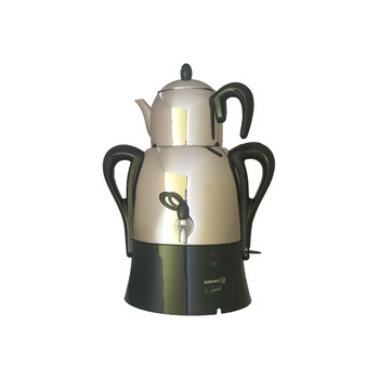 Samovar electric pentu ceai turcesc, Korkmaz Caykolik, capacitate volum 3 litri, 2000W, negru cu argintiu Samovar electric pentu ceai turcesc, Korkmaz Caykolik, capacitate volum 3 litri, 2000W, negru cu argintiu