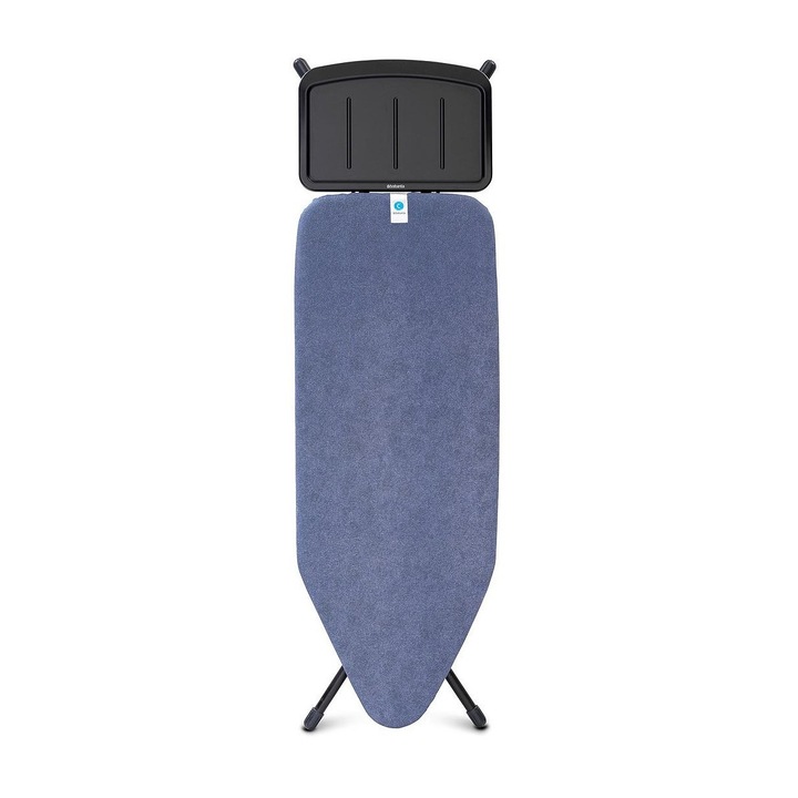 Masa de calcat tip C, Brabantia, cu suport statie/fier de calcat, otel, 124 x 45 cm