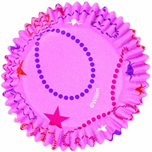 Set forme copt din hartie pentru briose, roz, Wilton, 36 bucati