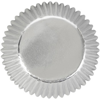 Set hartii briose argintiu metalizat, 7 x3 cm, Wilton, 24 buc Set hartii briose argintiu metalizat, 7 x3 cm, Wilton, 24 buc
