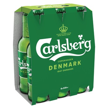 Bere Blonda Carlsberg, Sticla, 6 x 0.33l Bere Blonda Carlsberg, Sticla, 6 x 0.33l