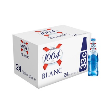 Bere Alba Nefiltrata Kronenbourg 1664 Blanc, Sticla, 24 x 0.33l Bere Alba Nefiltrata Kronenbourg 1664 Blanc, Sticla, 24 x 0.33l
