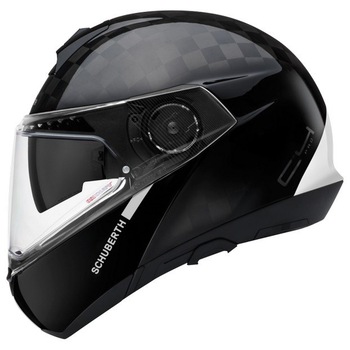 Casca moto, Schuberth, C4 Pro Carbon, Fibra de carbon, Parasolar integrat, Negru/Alb Casca moto, Schuberth, C4 Pro Carbon, Fibra de carbon, Parasolar integrat, Negru/Alb