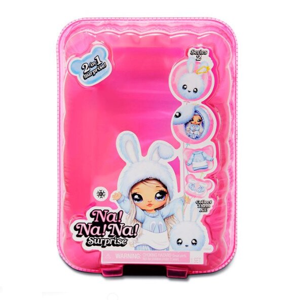Set Papusa Na! Na! Na! Surprise si Animalut de plus interactiv cu agatatoare, multicolor, 16x12x24 cm