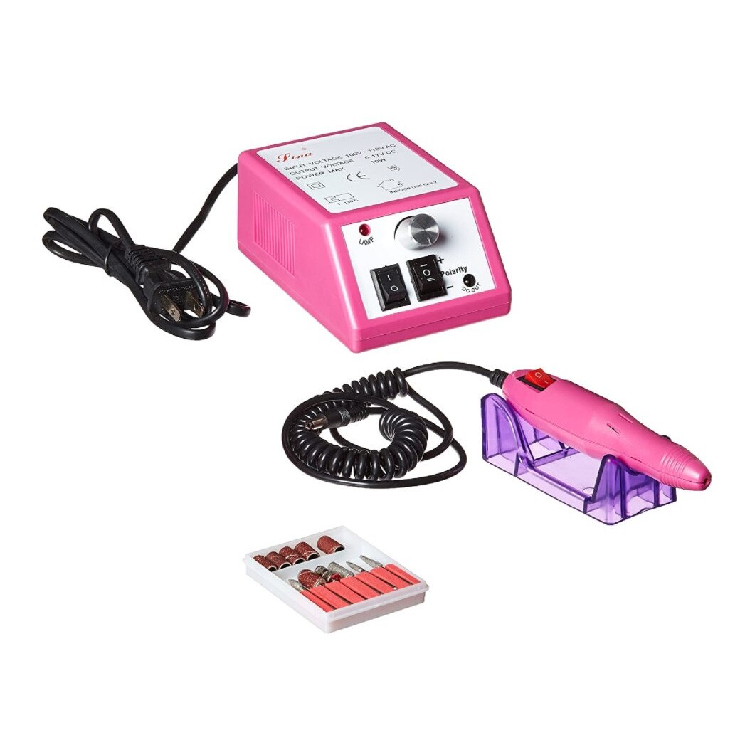 Freza electrica SIKS® profesionala, manichiura/pedichiura, peste 14000 rotatii pe minut, roz