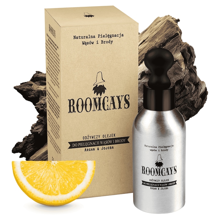 Ulei nutritiv pentru barba si mustata ROOMCAYS, 50 ml – hidratare intensa, elasticitate si catifelare, ideal pentru piele uscata si fire aspre