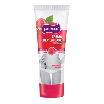 Crema depilatoare Farmec TEENager, Zmeura, 150 ml Crema depilatoare Farmec TEENager, Zmeura, 150 ml
