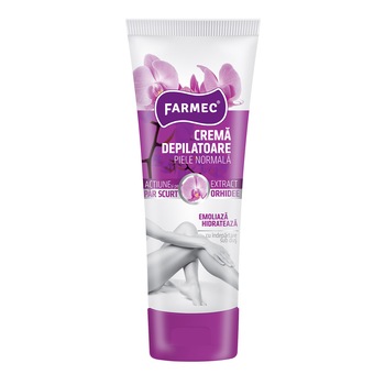 Crema depilatoare Farmec, pentru piele normala, Orhidee, 150 ml Crema depilatoare Farmec, pentru piele normala, Orhidee, 150 ml
