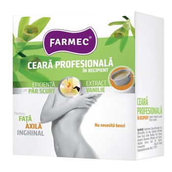 Ceara depilatoare profesionala Farmec, in recipient, 100 g Ceara depilatoare profesionala Farmec, in recipient, 100 g