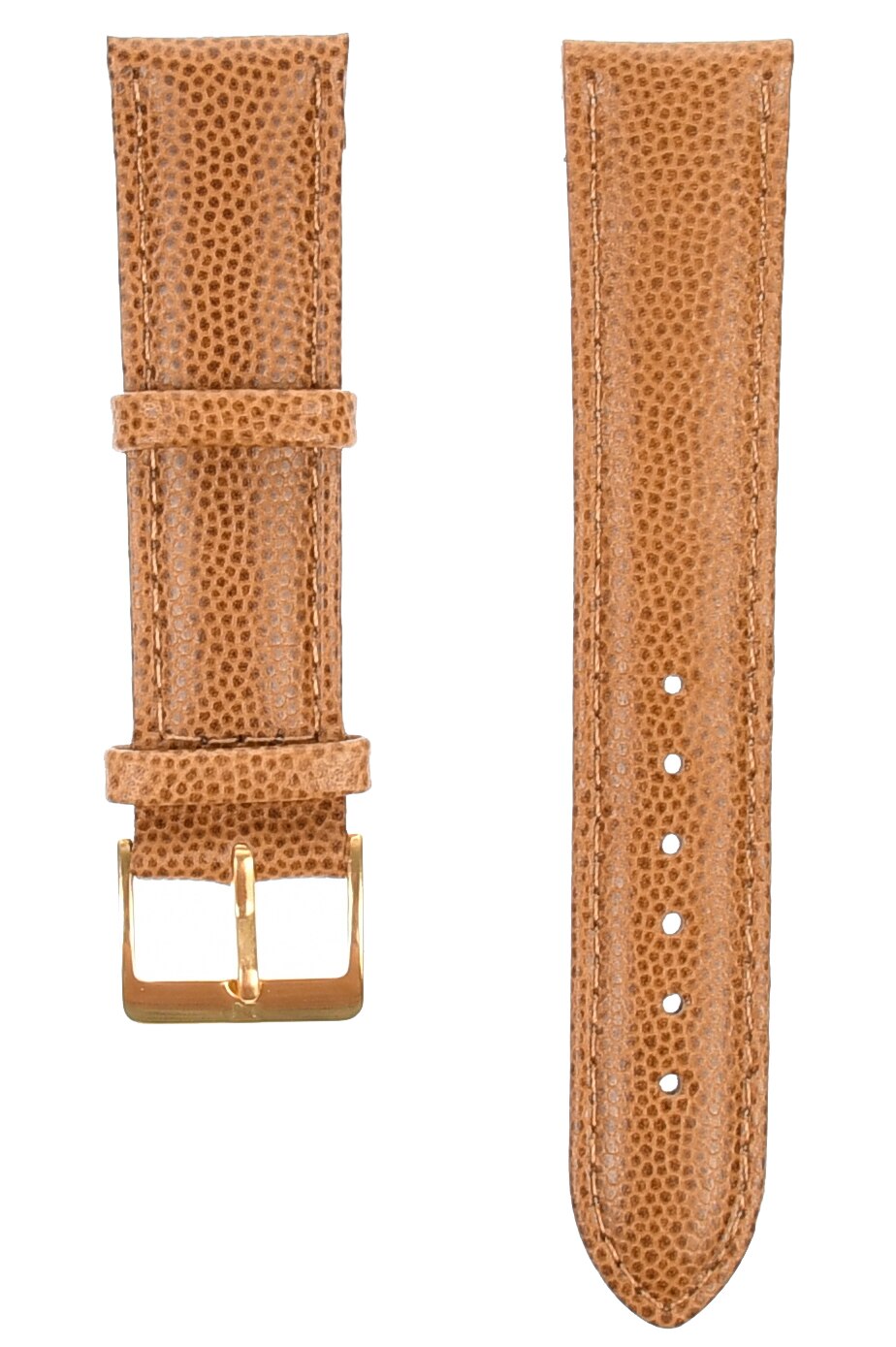 Curea de ceas din piele, cu model punctat, 18 mm x 18 cm, maro deschis