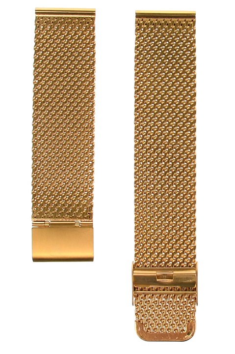 Curea de ceas din metal, 22 mm x 18 cm, auriu - 300X22G