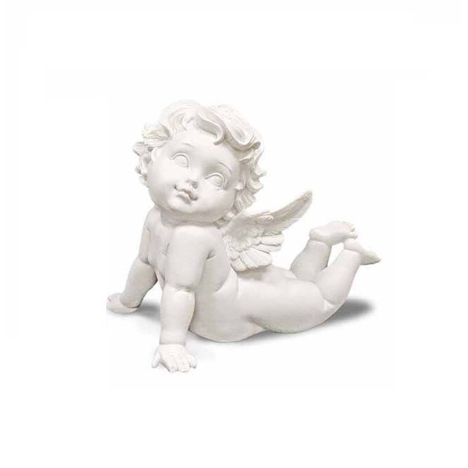 Figurina ingeras, alb, 14x15x11 cm