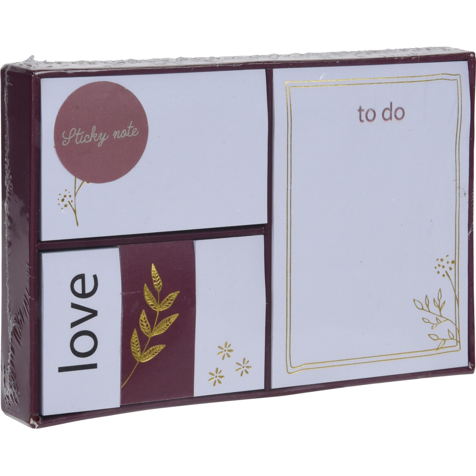 Set notes, bordo, 5 piese