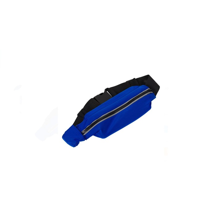 Водоустойчива чанта за кръст със син/черен LED 27x5 см
