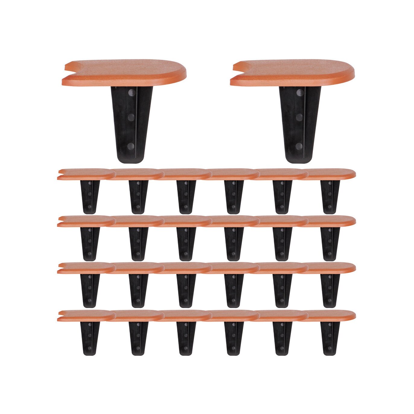 Set 24 x Palisade gradina si paturi de flori, Maro, 38 m x 115 cm