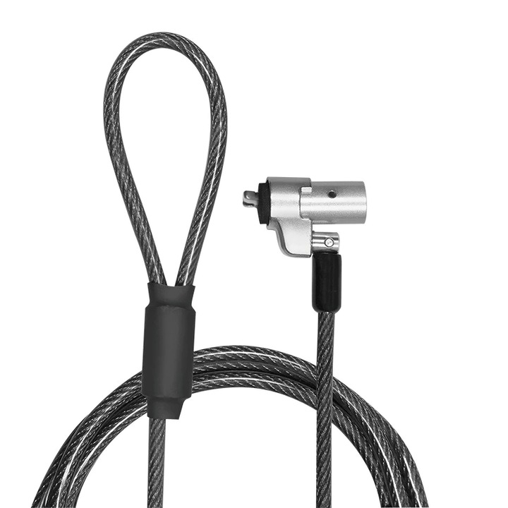 CABLU securitate LOGILINK pt. notebook slot Wedge, cheie identica, conectare directa, 2m, cablu otel carbon, permite piv