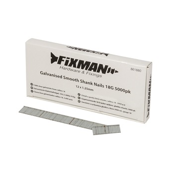 Set 5000 cuie galvanizate, 18G, 12 x 1.25mm, Fixman Set 5000 cuie galvanizate, 18G, 12 x 1.25mm, Fixman